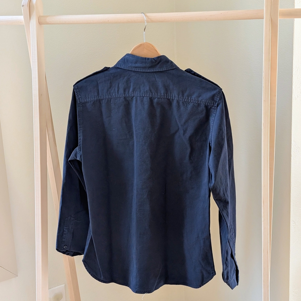 NWT Zara Collared Button-Front Utility Pocket Shi… - image 6